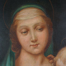 Load image into Gallery viewer, French Oil Painting Madonna & Child, Virgin Mary & Infant Jesus, Religious Scene, 1900s