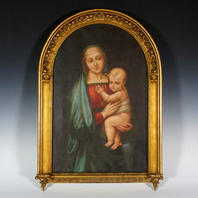 Load image into Gallery viewer, French Oil Painting Madonna & Child, Virgin Mary & Infant Jesus, Religious Scene, 1900s