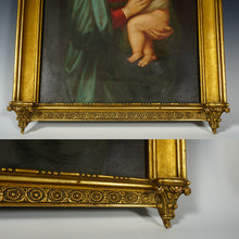 Load image into Gallery viewer, French Oil Painting Madonna & Child, Virgin Mary & Infant Jesus, Religious Scene, 1900s