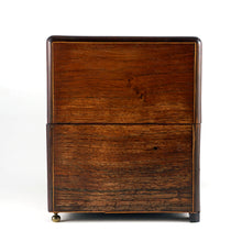Load image into Gallery viewer, Antique French Rosewood Tea Caddy Box, Hand Painted Paris Porcelain Bottles
