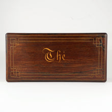 Load image into Gallery viewer, Antique French Rosewood Tea Caddy Box, Hand Painted Paris Porcelain Bottles