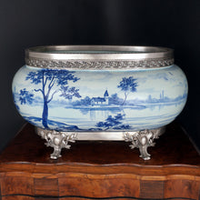 Load image into Gallery viewer, Antique French Sevres Paul Milet Sterling Silver Footed Jardiniere Centerpiece