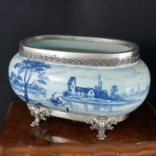 Load image into Gallery viewer, Antique French Sevres Paul Milet Sterling Silver Footed Jardiniere Centerpiece