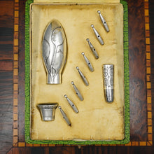 Load image into Gallery viewer, Antique French Silver Cane or Parasol Handle Umbrella Set, Art Nouveau Motif