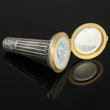 Load image into Gallery viewer, Antique French .800 Silver Hidden Compact Mirror & Parasol / Umbrella Handle Set, or Dress Cane Handle, Original Box
