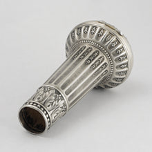 Load image into Gallery viewer, Antique French .800 Silver Hidden Compact Mirror & Parasol / Umbrella Handle Set, or Dress Cane Handle, Original Box