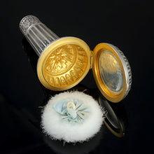 Load image into Gallery viewer, Antique French .800 Silver Hidden Compact Mirror & Parasol / Umbrella Handle Set, or Dress Cane Handle, Original Box
