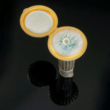 Load image into Gallery viewer, Antique French .800 Silver Hidden Compact Mirror & Parasol / Umbrella Handle Set, or Dress Cane Handle, Original Box