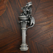 Load image into Gallery viewer, Rare Antique French Silvered Bronze Wax Seal, Dragon Figure, Desk Stamp