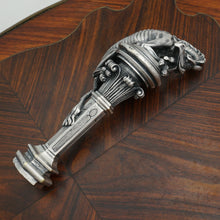 Load image into Gallery viewer, Rare Antique French Silvered Bronze Wax Seal, Dragon Figure, Desk Stamp