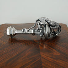 Load image into Gallery viewer, Rare Antique French Silvered Bronze Wax Seal, Dragon Figure, Desk Stamp