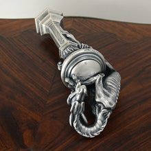 Load image into Gallery viewer, Rare Antique French Silvered Bronze Wax Seal, Dragon Figure, Desk Stamp