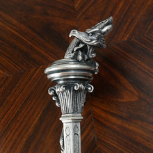 Load image into Gallery viewer, Rare Antique French Silvered Bronze Wax Seal, Dragon Figure, Desk Stamp