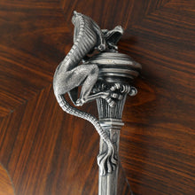 Load image into Gallery viewer, Rare Antique French Silvered Bronze Wax Seal, Dragon Figure, Desk Stamp