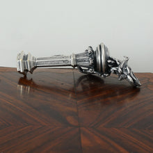 Load image into Gallery viewer, Rare Antique French Silvered Bronze Wax Seal, Dragon Figure, Desk Stamp