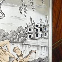 Load image into Gallery viewer, French 18K Gold & Silver Compact Mirror Case, Jeweled Sapphires & Rubies