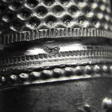 Load image into Gallery viewer, Vintage French .800 Silver Sewing Thimble, Love Birds & Roses