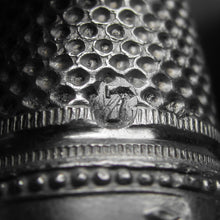 Load image into Gallery viewer, Vintage French .800 Silver Sewing Thimble, Love Birds & Roses