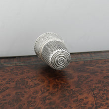 Load image into Gallery viewer, Vintage French .800 Silver Sewing Thimble, Love Birds & Roses
