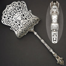 Load image into Gallery viewer, PUIFORCAT : Antique French Sterling Silver Asparagus Server, Figural Caryatid Handle