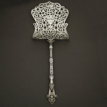 Load image into Gallery viewer, PUIFORCAT : Antique French Sterling Silver Asparagus Server, Figural Caryatid Handle