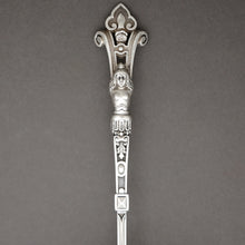 Load image into Gallery viewer, PUIFORCAT : Antique French Sterling Silver Asparagus Server, Figural Caryatid Handle