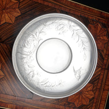 Load image into Gallery viewer, Antique French Sterling Silver Tea Cup & Saucer, Engraved Bird