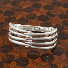 Load image into Gallery viewer, French Sterling Silver Fork Cuff Bracelet Bangle, Artisan Jewelry