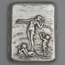 Load image into Gallery viewer, Art Nouveau French 800 Silver Cigarette Case Match Safe Vesta Box Set Nude Venus