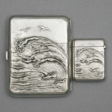 Load image into Gallery viewer, Art Nouveau French 800 Silver Cigarette Case Match Safe Vesta Box Set Nude Venus