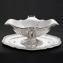 Load image into Gallery viewer, LAPAR Antique French Sterling Silver Gravy Sauce Boat, Crown Engraving