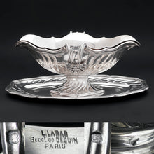 Load image into Gallery viewer, LAPAR Antique French Sterling Silver Gravy Sauce Boat, Crown Engraving
