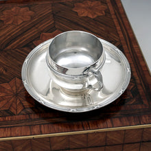 Load image into Gallery viewer, Antique French Sterling Silver Tea / Coffee Cup & Saucer Set, Henin & Cie, Neoclassical