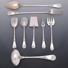 Load image into Gallery viewer, Antique French Sterling Silver 8pc Dessert / Hors d'Oeuvre Set, Heraldic Crown