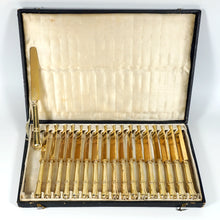 Load image into Gallery viewer, Antique French Silver Gilt Vermeil Knife Set of 18 Knives, Gordian Knot
