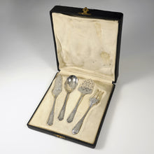 Load image into Gallery viewer, Antique French Sterling Silver 4pc Hors d'Oeuvre Serving Set by Boulenger, Boxed