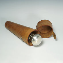 Load image into Gallery viewer, Large Antique French Sterling Silver & Cut Glass Liquor Flask, Fox Hunting / Riding / Field