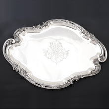 Load image into Gallery viewer, Antique French Sterling Silver Cut Crystal Liquor Service, Dragon Figural Decanter, Goblets & Tray
