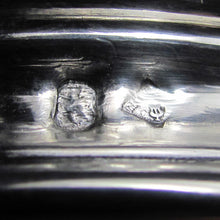 Load image into Gallery viewer, Antique French Sterling Silver Condiment Mustard Pot, Cobalt Blue Glass Liner