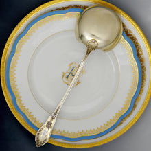 Load image into Gallery viewer, Antique French Sterling Silver Cream Sauce Ladle Spoon, Musical Instruments Motif