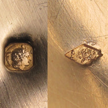 Load image into Gallery viewer, Antique French Sterling Silver Cream Sauce Ladle Spoon, Musical Instruments Motif