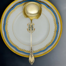 Load image into Gallery viewer, Antique French Sterling Silver Cream Sauce Ladle Spoon, Musical Instruments Motif