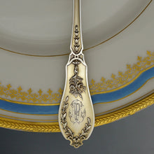 Load image into Gallery viewer, Antique French Sterling Silver Cream Sauce Ladle Spoon, Musical Instruments Motif