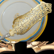Load image into Gallery viewer, PUIFORCAT Antique French Sterling Silver Gold Vermeil Louis XVI / Acanthe (Acanthus) Dessert / Pie / Cake Server, Boxed