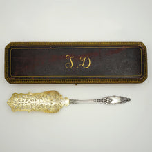 Load image into Gallery viewer, PUIFORCAT Antique French Sterling Silver Gold Vermeil Louis XVI / Acanthe (Acanthus) Dessert / Pie / Cake Server, Boxed