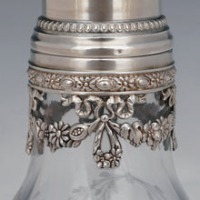 Load image into Gallery viewer, Antique  French Sterling Silver  Crystal Sugar Shaker, Caster, Muffineer
