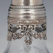 Load image into Gallery viewer, Antique  French Sterling Silver  Crystal Sugar Shaker, Caster, Muffineer