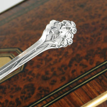 Load image into Gallery viewer, Antique French Sterling Silver Sugar Tongs Art Nouveau Shamrock Pattern