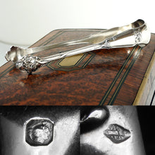 Load image into Gallery viewer, Antique French Sterling Silver Sugar Tongs Art Nouveau Shamrock Pattern