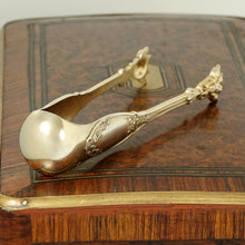 Load image into Gallery viewer, Antique French Sterling Silver Gilt Vermeil Sugar Tongs Thistle Pattern